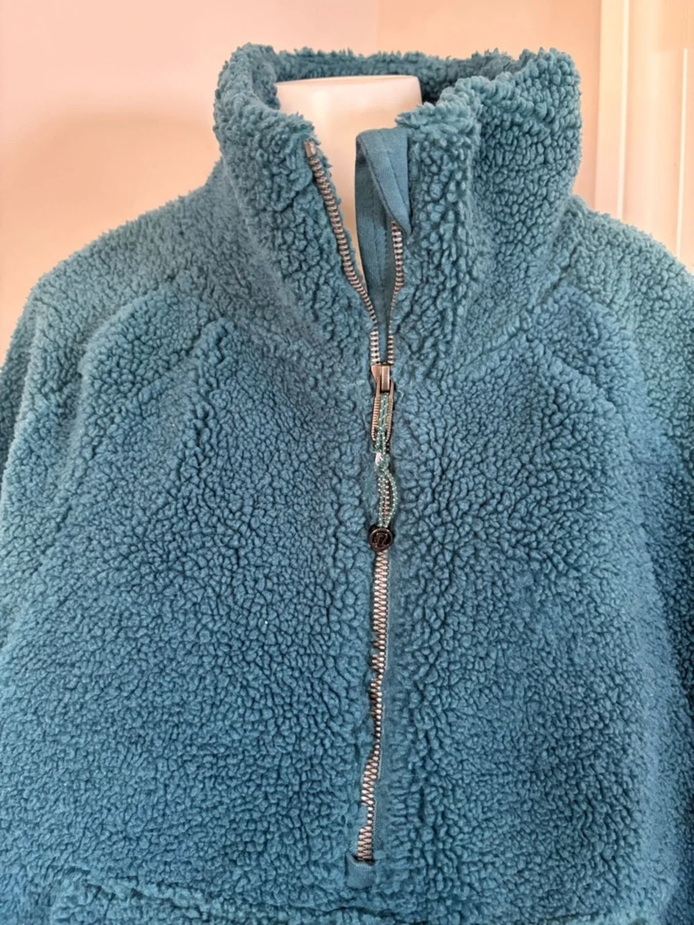 Lululemon Scuba Oversized Cropped Fleece Funnel Neck Green Jasper XL/XXL - Picture 3 of 13